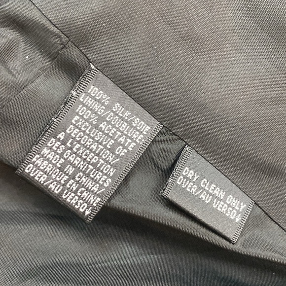 Dana Buchman Leopard Silk Taffeta Evening Jacket Formal Event Chiffon Trim 6 - Picture 15 of 15